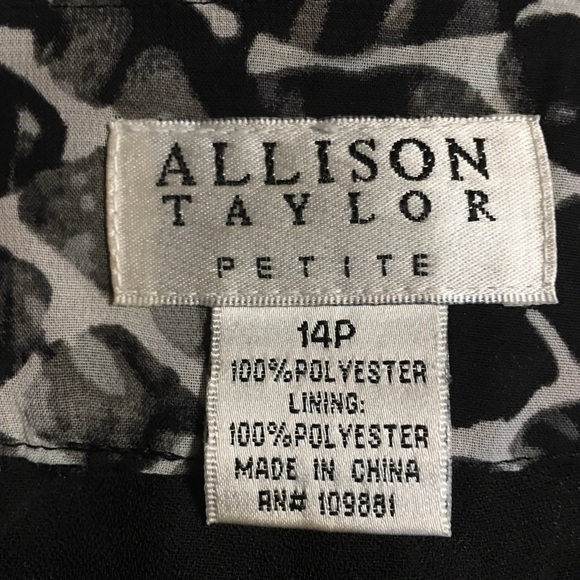 Allison TAYLOR Petite paneled animal snake print snake print lined skirt zip 14P - Picture 13 of 15